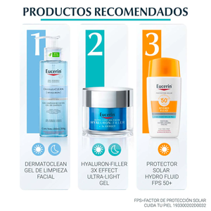 Eucerin Hyaluron Filler 3X Effect Ultra-light gel hydrating+repair 50ml.