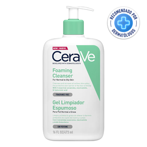 Cerave gel limpiador facial espumoso 473ml.