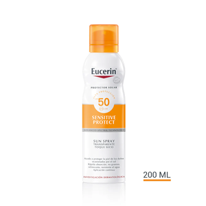 Eucerin protector solar corporal en spray para piel sensible FPS50 50ml.