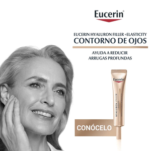 Eucerin hyaluron filler + Elasticity eyes crema contorno de ojos antiarrugas 15ml.