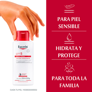 Eucerin pH5 Loción corporal hidratante para piel seca y sensible 250ml.