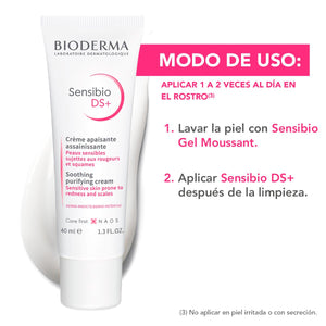 Bioderma Sensibio DS+, Crema para pieles con dermatitis seborréica 40ml.